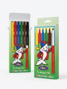 الوان فلوماستر 6 لون سن رفيع بريما